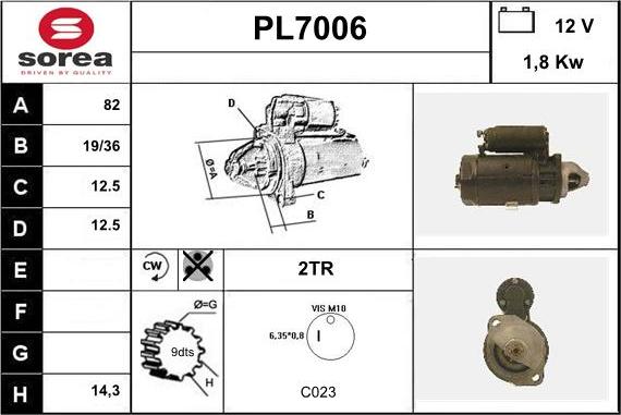 Sera PL7006 - Starter autospares.lv