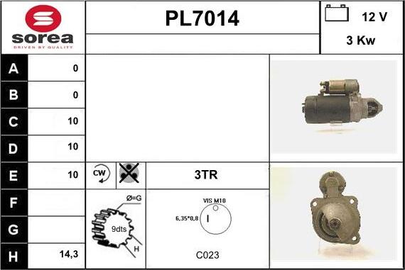 Sera PL7014 - Starter autospares.lv