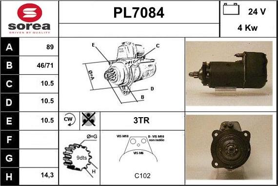 Sera PL7084 - Starter autospares.lv