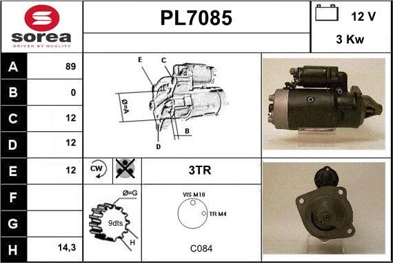 Sera PL7085 - Starter autospares.lv