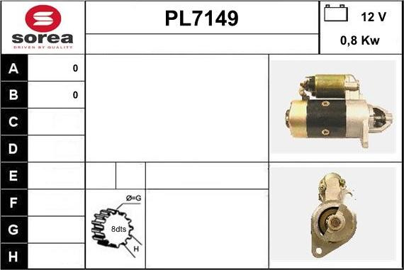 Sera PL7149 - Starter autospares.lv