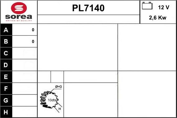 Sera PL7140 - Starter autospares.lv