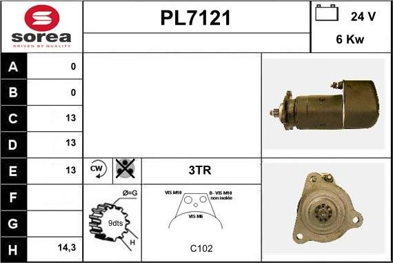 Sera PL7121 - Starter autospares.lv