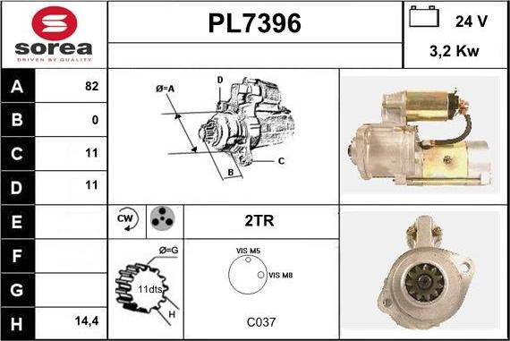 Sera PL7396 - Starter autospares.lv