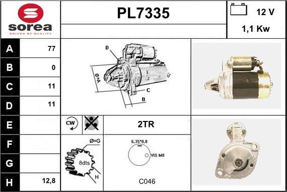 Sera PL7335 - Starter autospares.lv