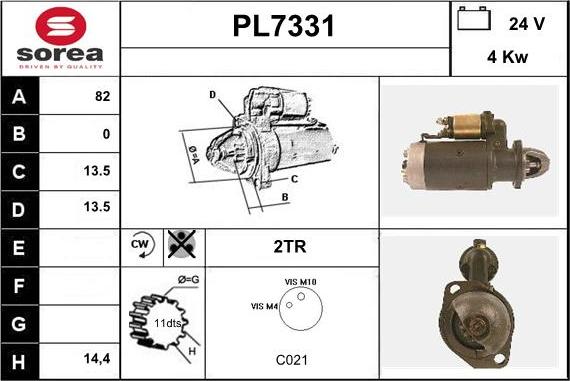 Sera PL7331 - Starter autospares.lv