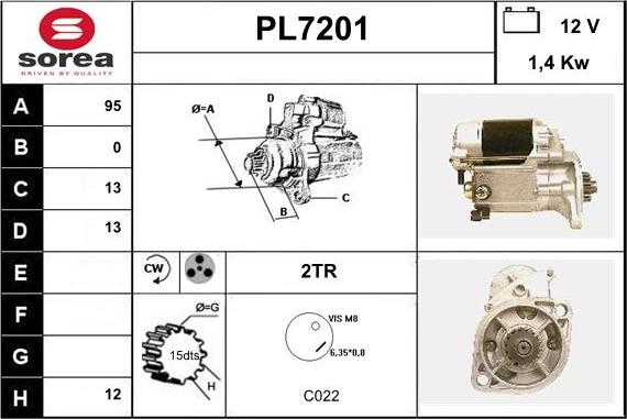 Sera PL7201 - Starter autospares.lv