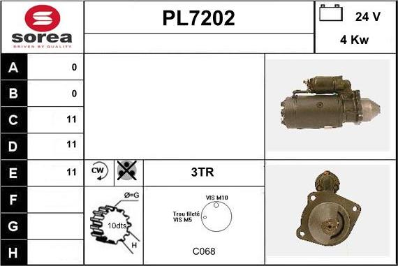 Sera PL7202 - Starter autospares.lv