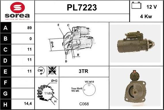 Sera PL7223 - Starter autospares.lv