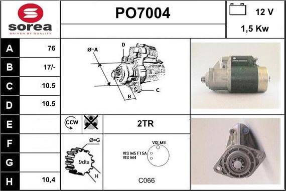 Sera PO7004 - Starter autospares.lv