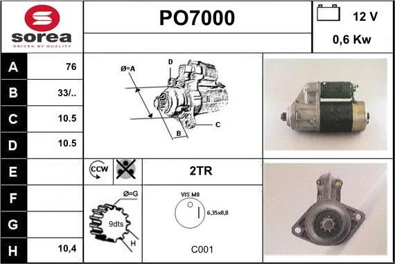 Sera PO7000 - Starter autospares.lv