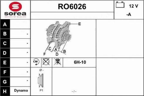 Sera RO6026 - Alternator autospares.lv