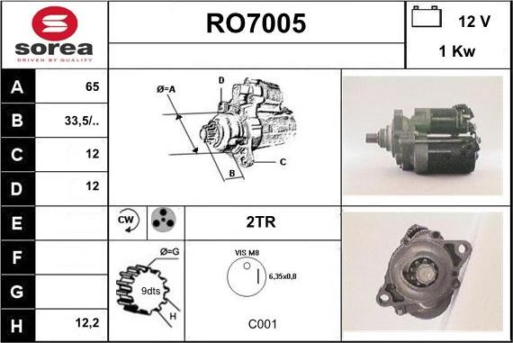 Sera RO7005 - Starter autospares.lv