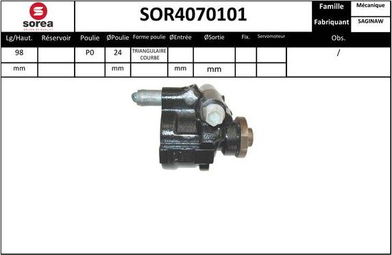 Sera SOR4070101 - Hydraulic Pump, steering system autospares.lv