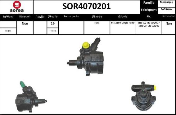 Sera SOR4070201 - Hydraulic Pump, steering system autospares.lv