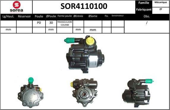 Sera SOR4110100 - Hydraulic Pump, steering system autospares.lv