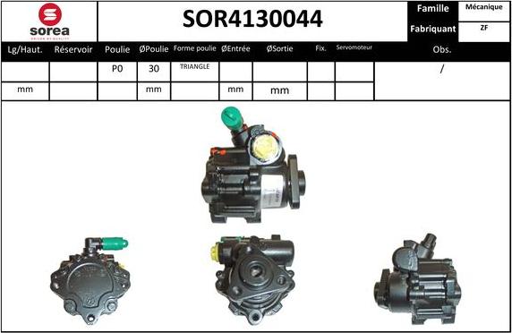 Sera SOR4130044 - Hydraulic Pump, steering system autospares.lv