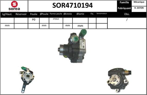 Sera SOR4710194 - Hydraulic Pump, steering system autospares.lv