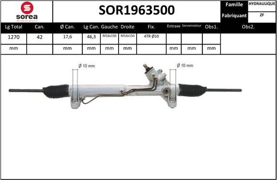 Sera SOR1963500 - Steering Gear autospares.lv