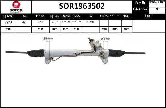 Sera SOR1963502 - Steering Gear autospares.lv