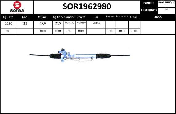 Sera SOR1962980 - Steering Gear autospares.lv