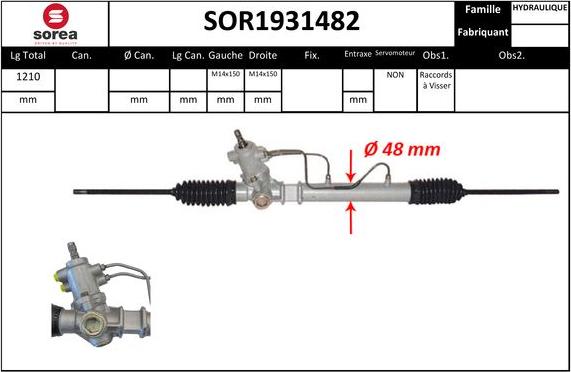 Sera SOR1931482 - Steering Gear autospares.lv