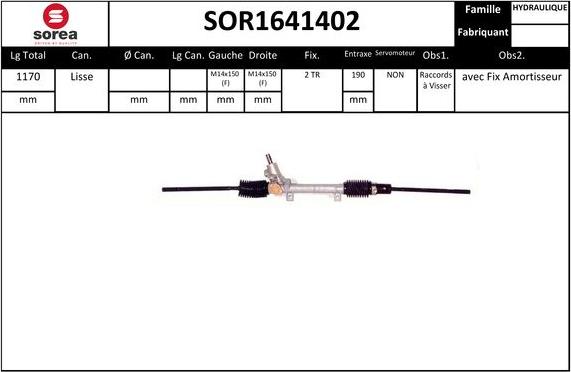 Sera SOR1641402 - Steering Gear autospares.lv