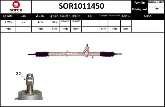 Sera SOR1011450 - Steering Gear autospares.lv