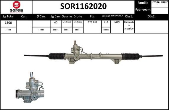 Sera SOR1162020 - Steering Gear autospares.lv