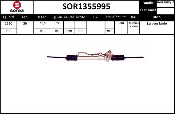 Sera SOR1355995 - Steering Gear autospares.lv