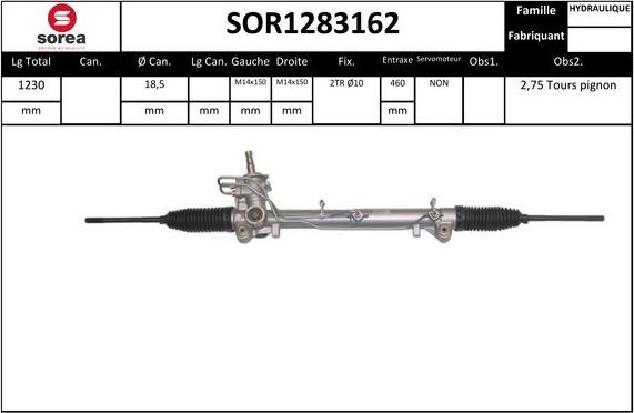 Sera SOR1283162 - Steering Gear autospares.lv