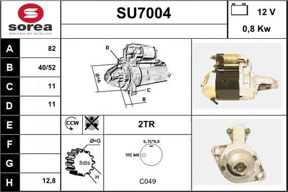 Sera SU7004 - Starter autospares.lv