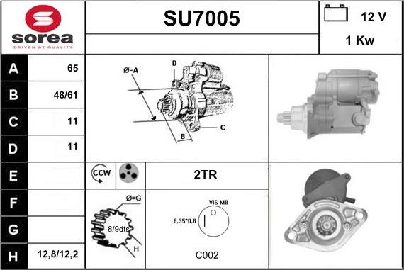 Sera SU7005 - Starter autospares.lv