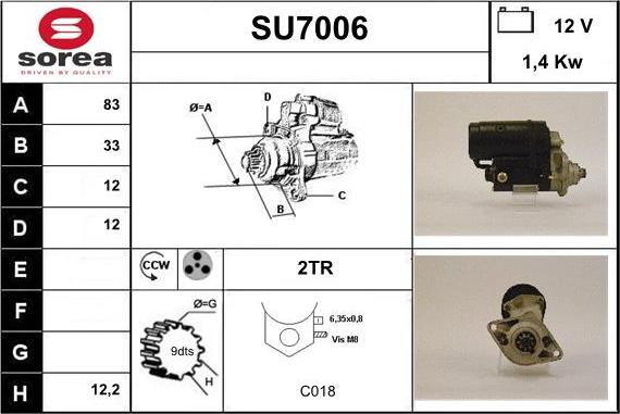 Sera SU7006 - Starter autospares.lv