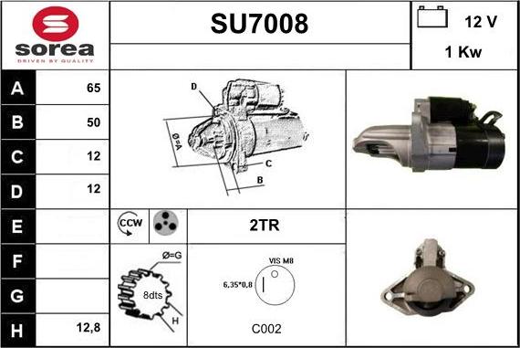 Sera SU7008 - Starter autospares.lv