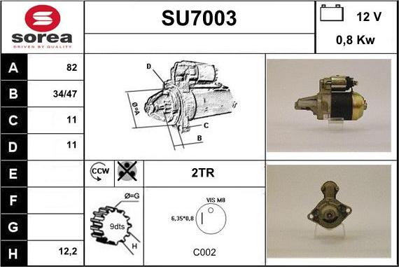 Sera SU7003 - Starter autospares.lv