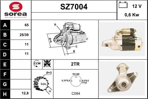 Sera SZ7004 - Starter autospares.lv