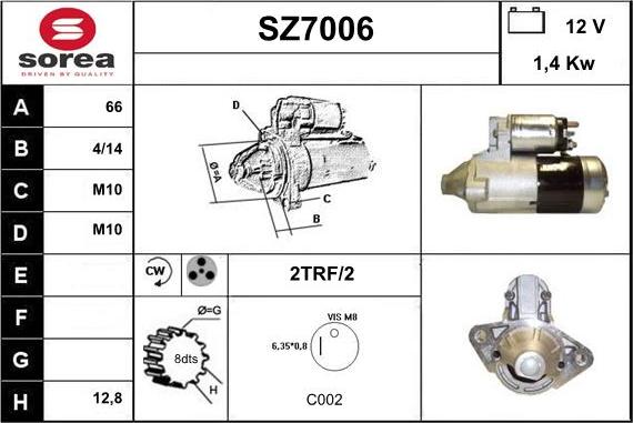 Sera SZ7006 - Starter autospares.lv