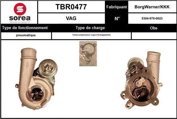 Sera TBR0477 - Charger, charging system autospares.lv