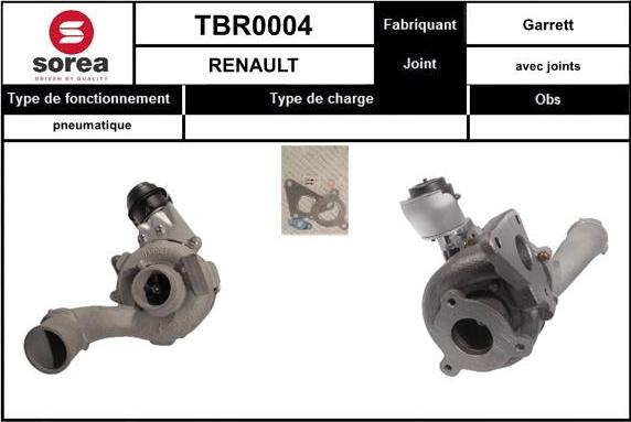 Sera TBR0004 - Charger, charging system autospares.lv