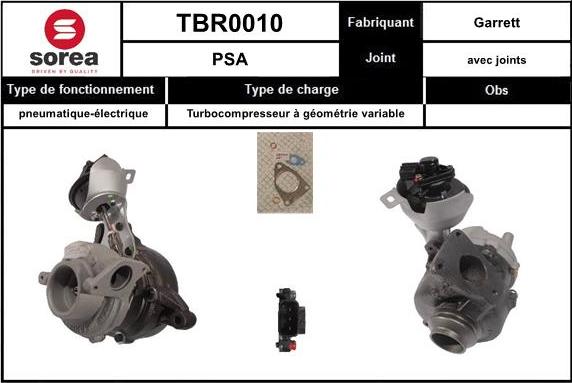 Sera TBR0010 - Charger, charging system autospares.lv