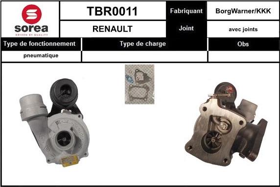 Sera TBR0011 - Charger, charging system autospares.lv