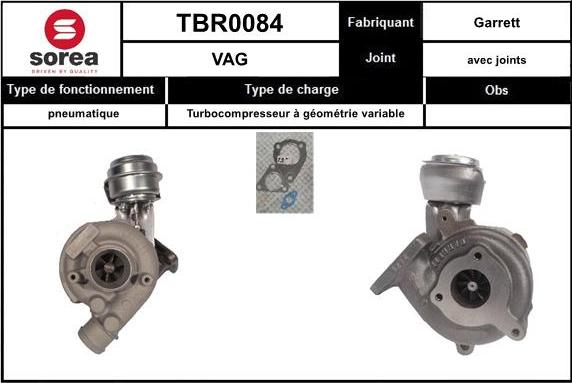 Sera TBR0084 - Charger, charging system autospares.lv