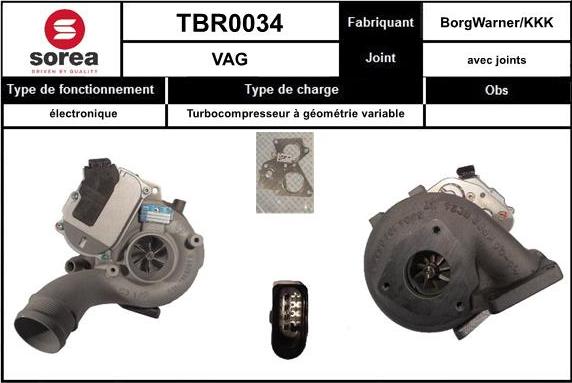 Sera TBR0034 - Charger, charging system autospares.lv