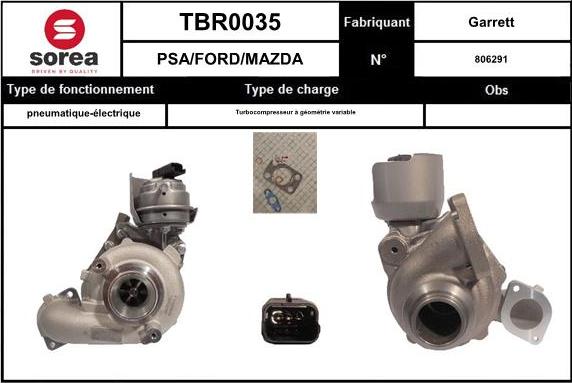 Sera TBR0035 - Charger, charging system autospares.lv