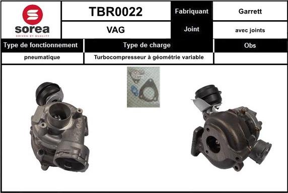 Sera TBR0022 - Charger, charging system autospares.lv