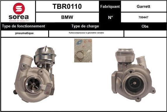 Sera TBR0110 - Charger, charging system autospares.lv