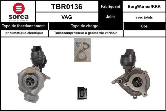 Sera TBR0136 - Charger, charging system autospares.lv