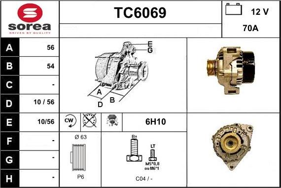 Sera TC6069 - Alternator autospares.lv