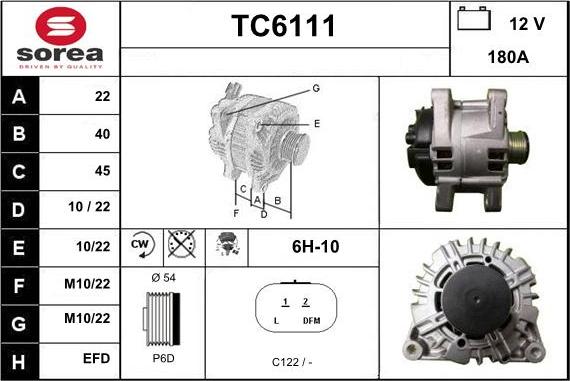 Sera TC6111 - Alternator autospares.lv